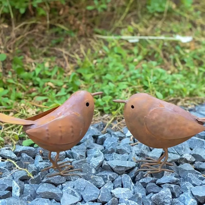 Rustic Iron Bird Garden Decoration