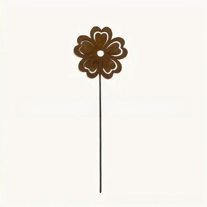 Rustic Iron Butterfly Flower Garden Decoration Insert