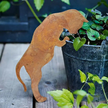 Rustic Metal Cat Stake