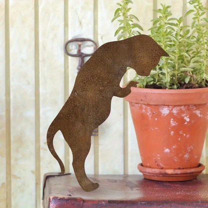 Rustic Metal Cat Stake