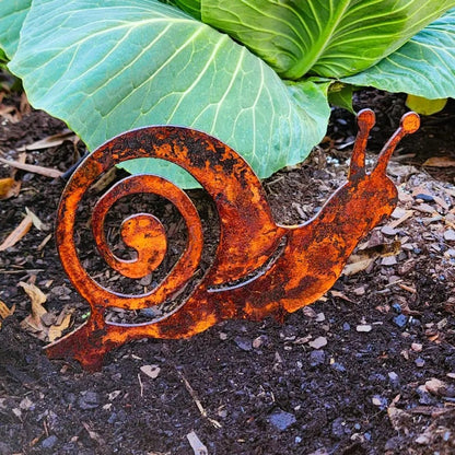 Rustic Metal Snail Garden Decoration