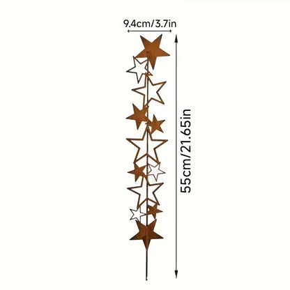Rustic Metal Star Garden Stake