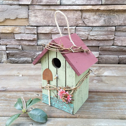 Rustic Wooden Decorative Bird House
