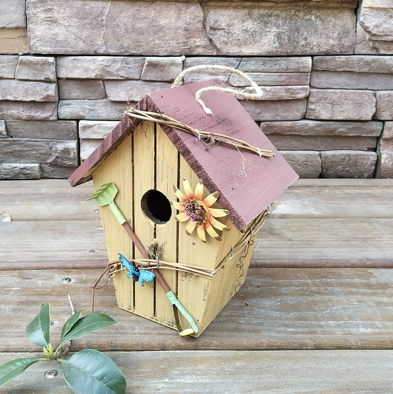 Rustic Wooden Decorative Bird House