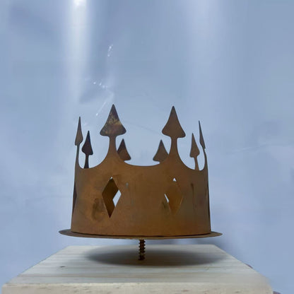 Rusty Crown Garden Stake