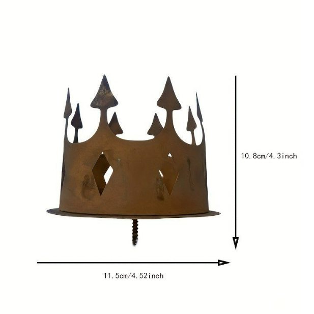 Rusty Crown Garden Stake