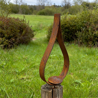 Rusty iron candlestick