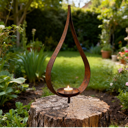 Rusty iron candlestick