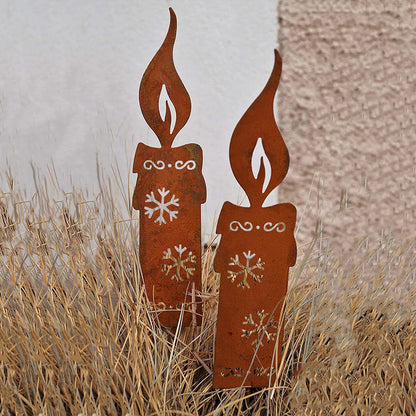 Rusty Metal Christmas Garden Decoration