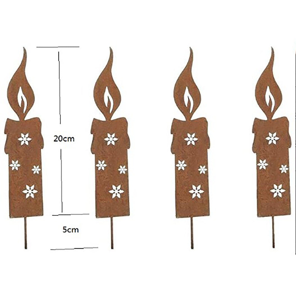 Rusty Metal Christmas Garden Decoration