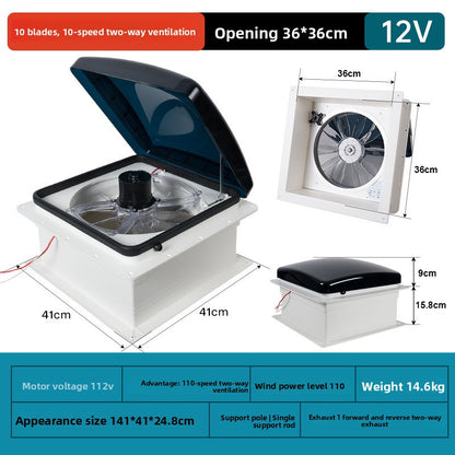 RV 12V Manual Remote Control Exhaust Fan