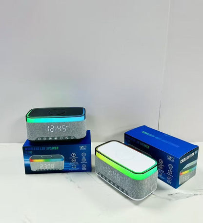 S300 Multifunction Bluetooth Speaker with Clock and Wireless Charging