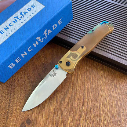 S30V Steel Folding Knife PEI Transparent Handle