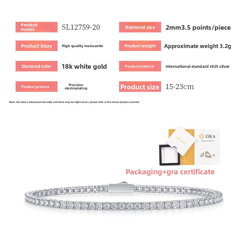 S925 Morganite Tennis Bracelet