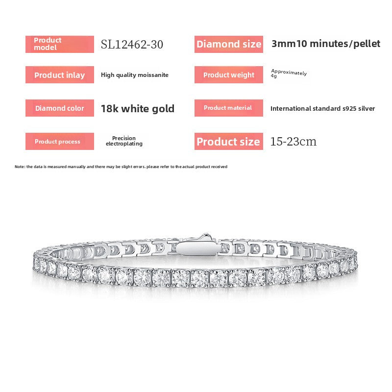 S925 Morganite Tennis Bracelet