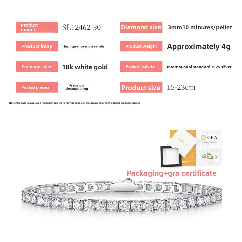S925 Morganite Tennis Bracelet