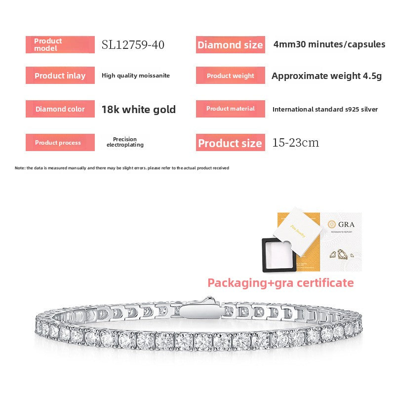 S925 Morganite Tennis Bracelet