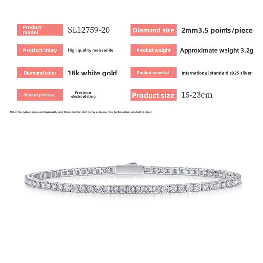 S925 Morganite Tennis Bracelet