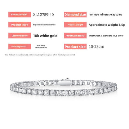 S925 Morganite Tennis Bracelet
