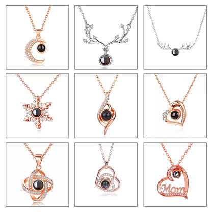 S925 necklace projection necklace