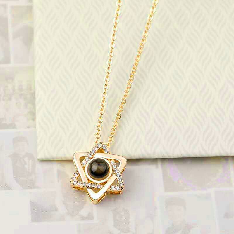 S925 necklace projection necklace