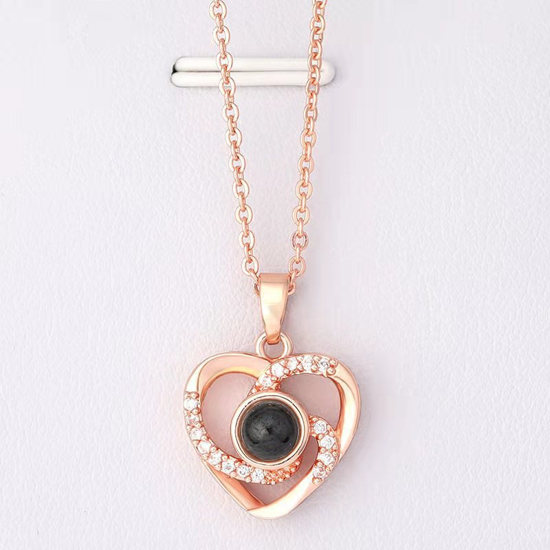 S925 necklace projection necklace