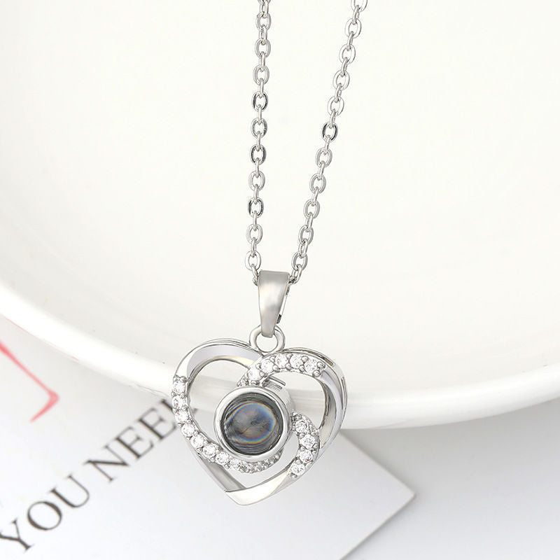 S925 necklace projection necklace