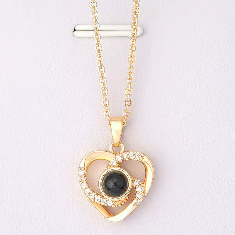 S925 necklace projection necklace