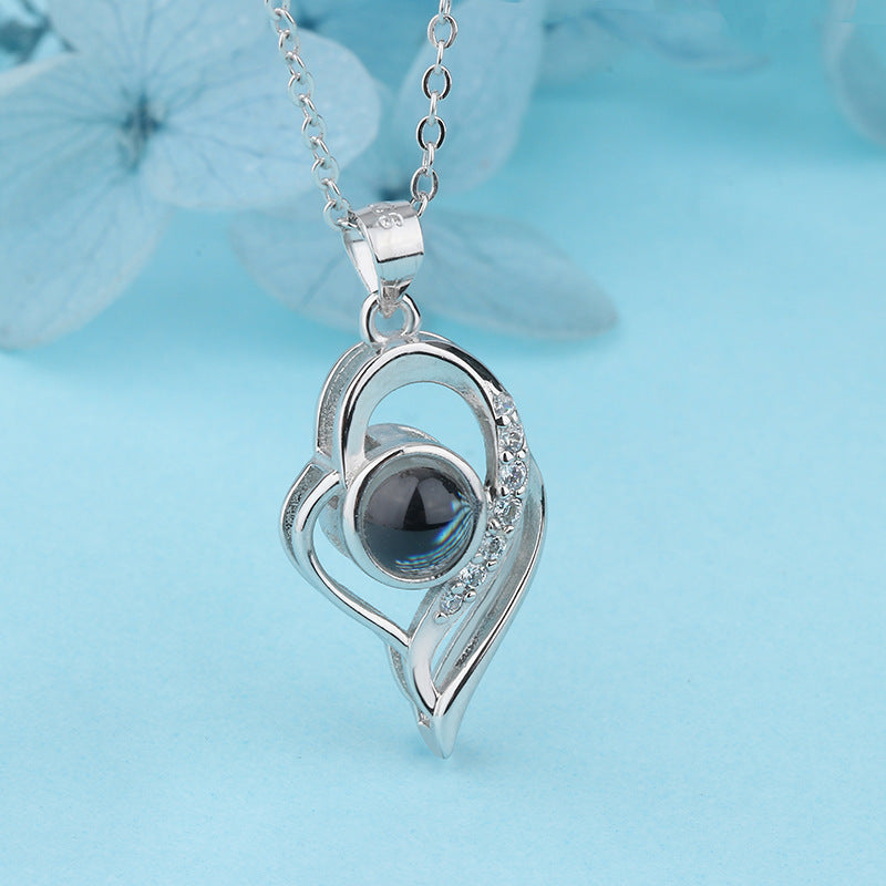 S925 necklace projection necklace