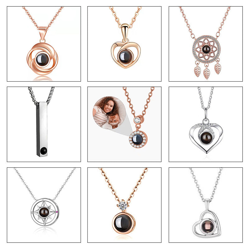 S925 necklace projection necklace