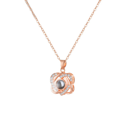 S925 necklace projection necklace