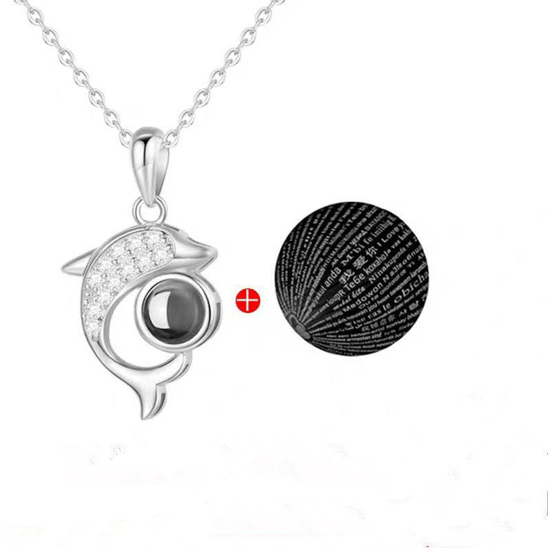 S925 necklace projection necklace