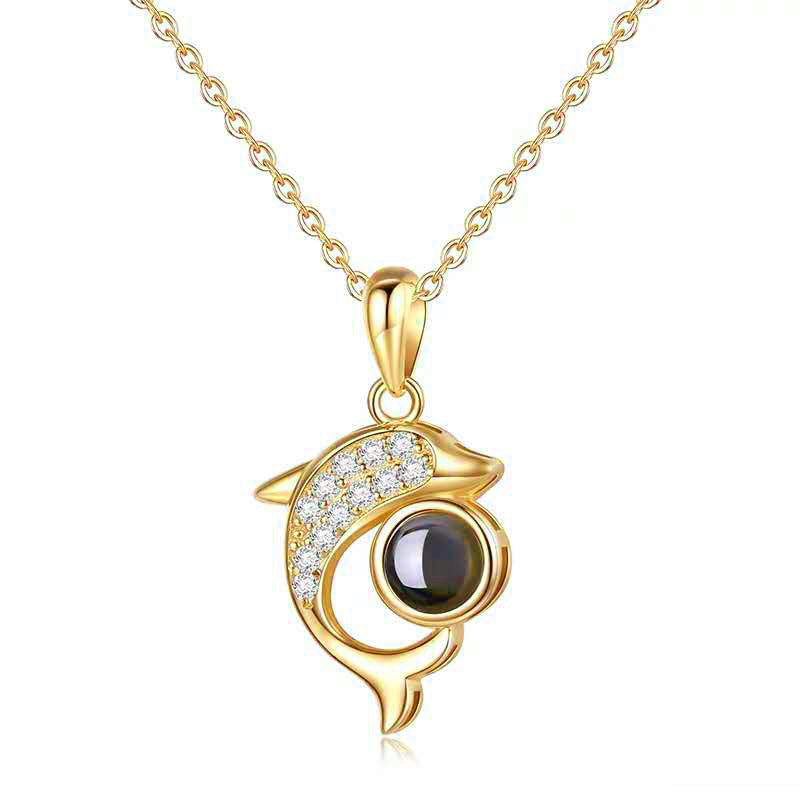S925 necklace projection necklace