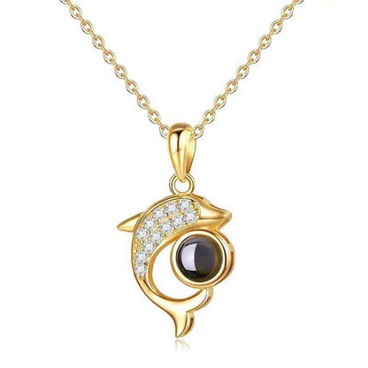 S925 necklace projection necklace