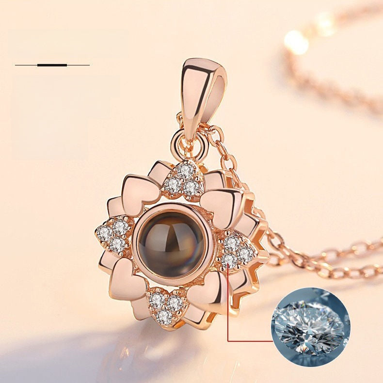 S925 necklace projection necklace