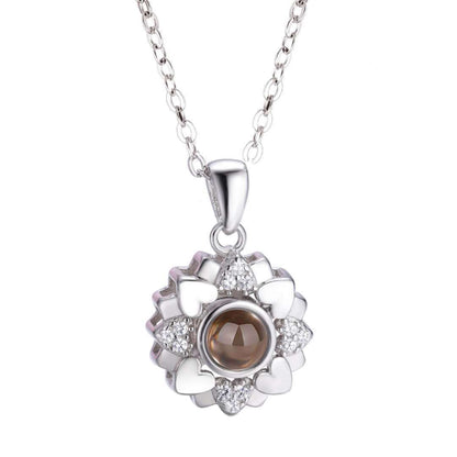 S925 necklace projection necklace