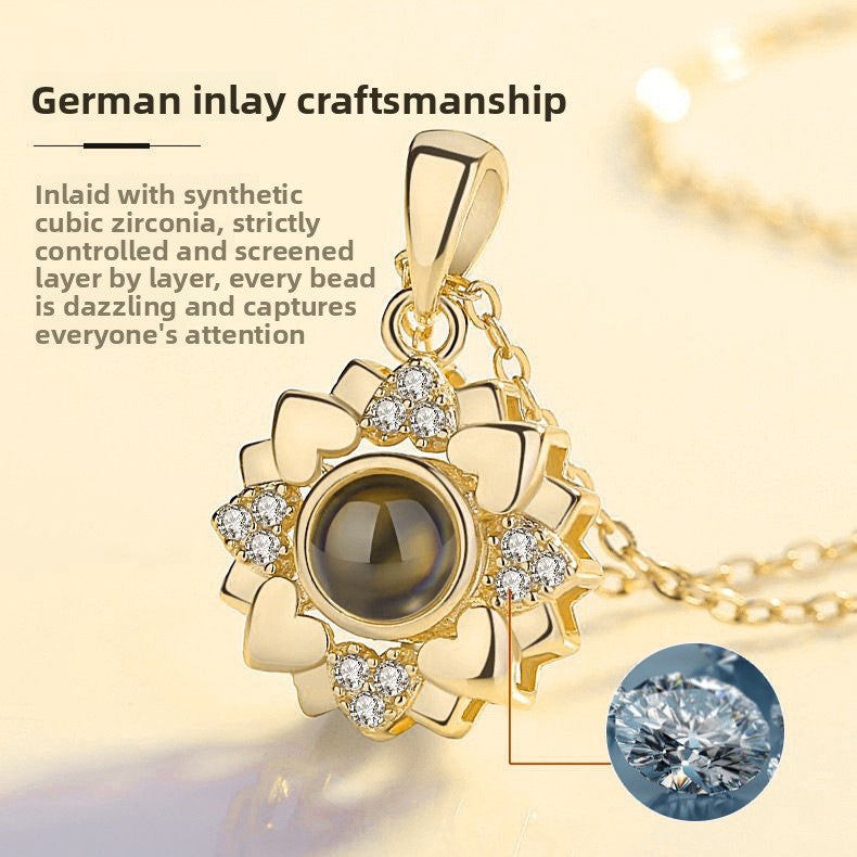 S925 necklace projection necklace