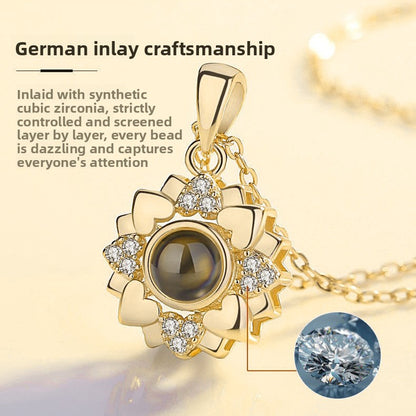 S925 necklace projection necklace