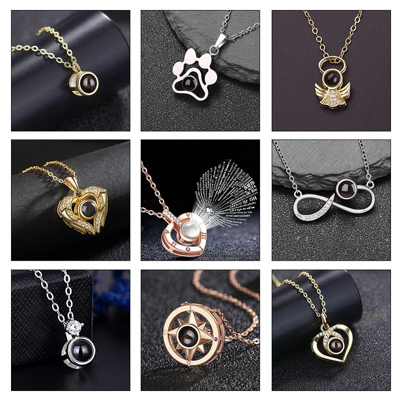 S925 necklace projection necklace