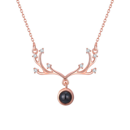 S925 necklace projection necklace