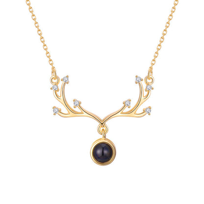 S925 necklace projection necklace