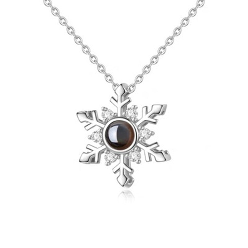 S925 necklace projection necklace