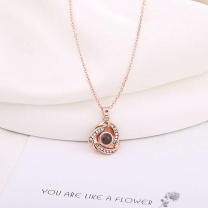 S925 necklace projection necklace