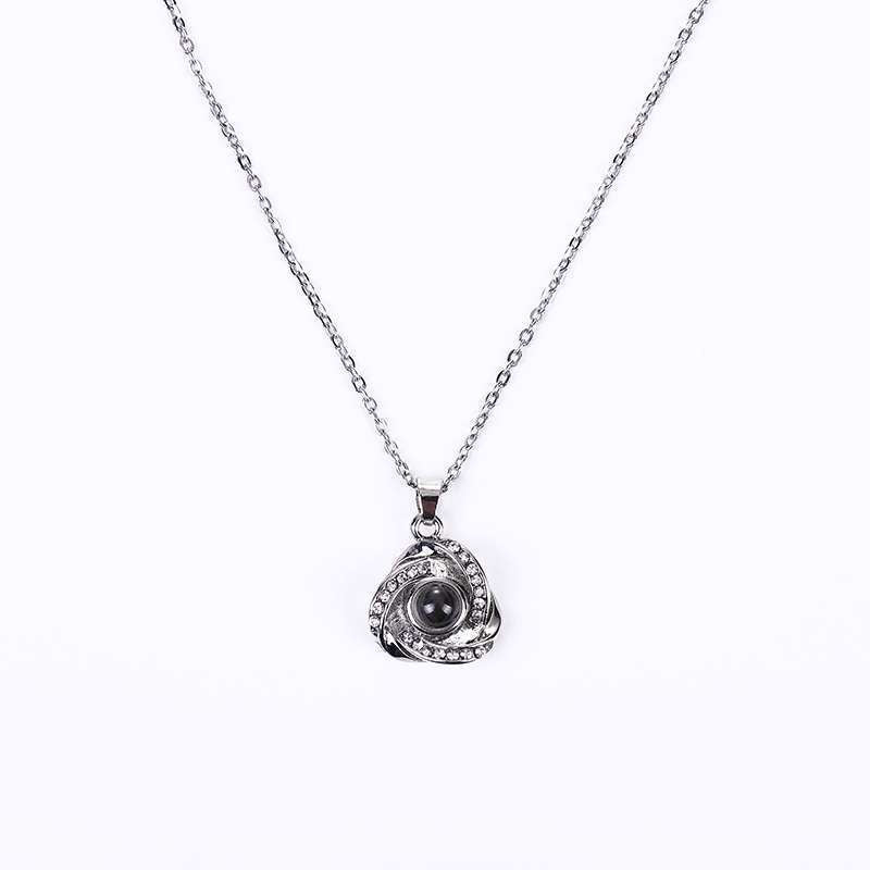 S925 necklace projection necklace
