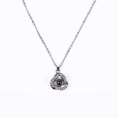 S925 necklace projection necklace