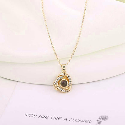 S925 necklace projection necklace