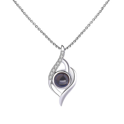 S925 necklace projection necklace