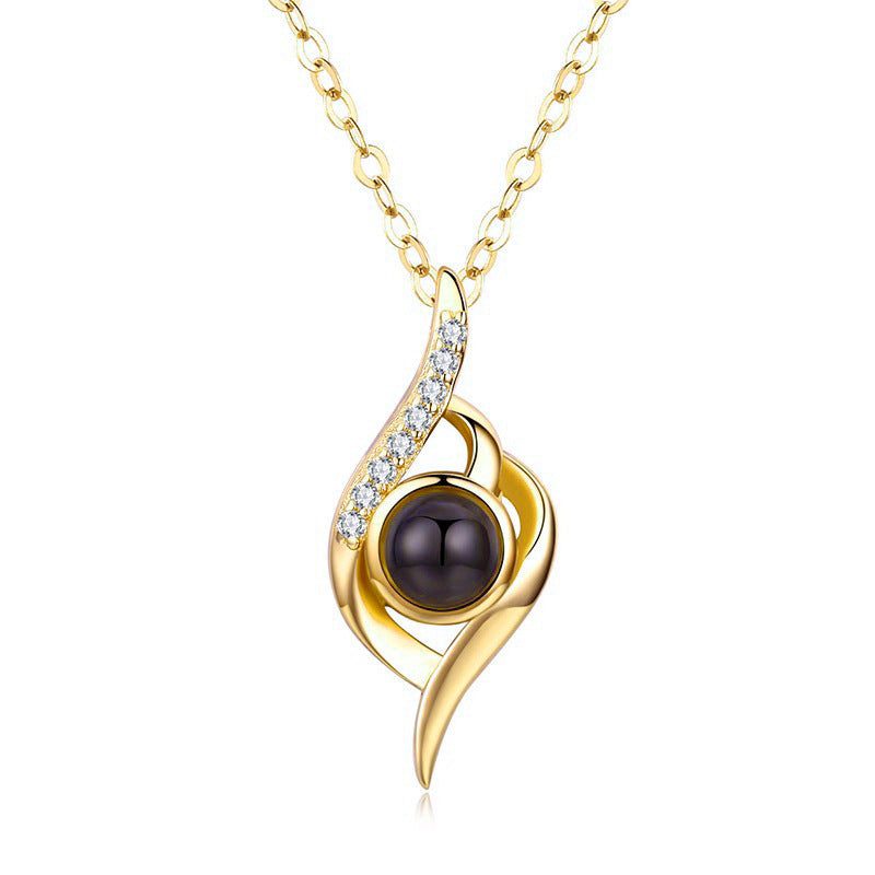 S925 necklace projection necklace