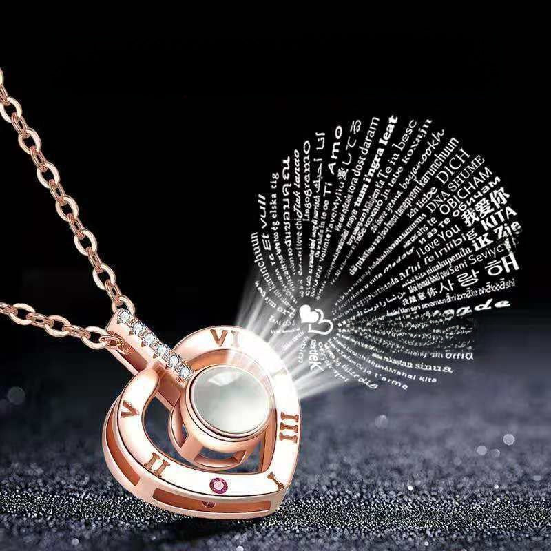S925 necklace projection necklace