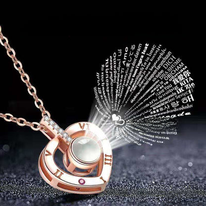 S925 necklace projection necklace